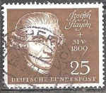 Sellos de Europa - Alemania -  Inauguración de la Sala Beethoven en Bonn.oseph Haydn (1732-1809)compositor austríaco.