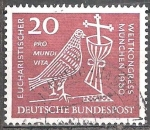 Stamps Germany -  Congreso Eucarístico en Munich en 1960.