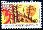 Stamps : America : Chile :  CHILE_SCOTT 705 DESTRUCCION POR FUEGO. $0.40