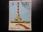 Stamps : America : Cuba :  faro cayo "Guano del Este", Cienfuegos
