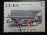 Stamps : America : Cuba :  locomotoras antiguas