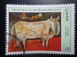 Sellos de America - Cuba -  obras de arte del museo nacional  la vaca 