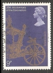 Stamps United Kingdom -  25 aniversario de la coronacion 