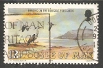 Stamps Europe - Isle of Man -  Grey Heron (Ardea cinerea),