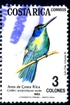 Stamps Costa Rica -  COSTA RICA_SCOTT 291.03 COLIBRI THALASSINUS. $0,25