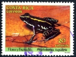 Stamps Costa Rica -  COSTA RICA_SCOTT 384.02 PHYLLOBATES LUGUBRIS. $0,20