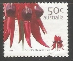 Sellos de Oceania - Australia -  Guisante del desierto 