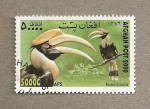 Stamps Afghanistan -  Ave Buceros bicornis
