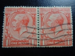 Stamps United Kingdom -   postage  revenue one penny