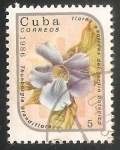 Sellos de America - Cuba -   Thunbergia grandiflora
