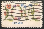 Sellos de America - Estados Unidos -   flores