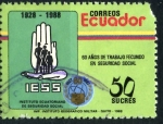 Sellos de America - Ecuador -  ECUADOR_SCOTT 1156 60 AÑOS DE SEGURIDAD SOCIAL. $0,40