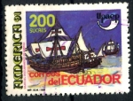 Stamps Ecuador -  ECUADOR_SCOTT 1266 DESCUBRIMIENTO AMERICA, CARABELAS DE COLON. $0,65