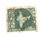 Stamps India -  Mpa de India