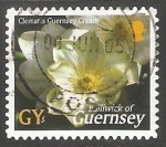 Stamps United Kingdom -  Clematis Guernsey Cream