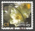 Sellos de Europa - Reino Unido -  Clematis Guernsey Cream