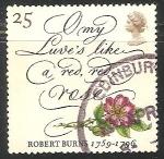 Sellos de Europa - Reino Unido -  Robert Burns 1759-1796
