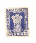 Stamps India -  Columna de Asoka / Valor en naye paisa
