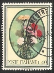 Stamps Italy -   Claveles Dianthus 