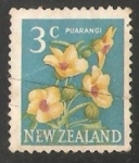 Stamps New Zealand -  Puarangi (Hibiscus).