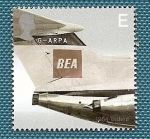Stamps United Kingdom -  50 años de líneas aéreas - Avión Hawker Siddely Trident de BEA