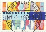 Stamps Netherlands -  UNIFICACIÓN EUROPEA. INSCRIPCIÓN Y BANDERA DE LA UNIÓN. YVERT NL 1413