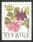 Stamps : Europe : Sweden :  Aquilegia vulgaris