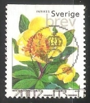 Stamps Sweden -  Peony Azufre