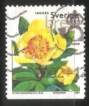 Stamps Sweden -  Peony Azufre