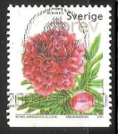 Stamps Sweden -  Peonía campesina Red
