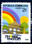 Stamps Dominican Republic -  REP DOMINICANA_SCOTT 859 AHORRE ENERGIA. $0,20