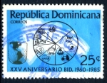Stamps Dominican Republic -  REP DOMINICANA_SCOTT 946 MAPA SITIOS DE DESARROLLO. $0,35