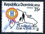 Stamps Dominican Republic -  REP DOMINICANA_SCOTT 1001 25º ANIV CLUB ACTIVO 20-30. $0,35