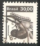 Sellos de America - Brasil -  Gusano de seda 