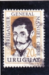 Stamps : America : Uruguay :  BRIGADIER GENERAL MANUEL ORIBE