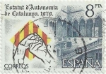 Stamps Spain -  (277) PROCLAMACIÓN DEL ESTATUT DE CATALUNYA. PALAU DE LA GENERALITAT. EDIFIL 2546