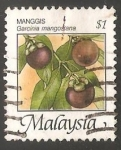 Sellos de Asia - Malasia -  Garcinia mangostana