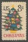 Sellos de America - Estados Unidos -  Arbol de navidad decorado