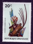 Stamps : Africa : Rwanda :  Instrumento Musical