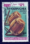 Stamps : Asia : Cambodia :  Instrumento Musical