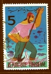 Stamps : Africa : Tunisia :  El Pescador