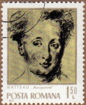 Stamps Romania -  WATTEAU: AUTORETRATO
