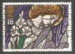 Stamps United Kingdom -  vidrieras de navidad