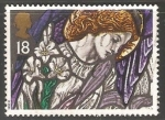 Stamps United Kingdom -  vidrieras de navidad