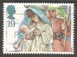 Sellos del Mundo : Europa : Reino_Unido : Maria y Jose con niño Jesus