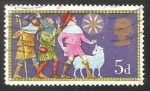 Stamps United Kingdom -  Tres pastores y la estrella de Belén,