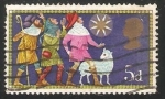 Stamps United Kingdom -  Tres pastores y la estrella de Belén,