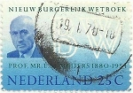 Stamps Netherlands -  NUEVO CÓDIGO CIVIL HOLANDÉS. PROFESOR E.M.MEIJERS. YVERT NL 906