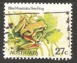 Sellos de Oceania - Australia -  Blue mountains tree frog-rana de árbol 