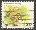 Sellos de Oceania - Australia -  Blue mountains tree frog-rana de árbol 